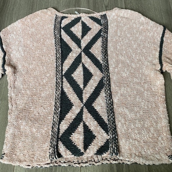 Free People Jackson Pattern Sweater In Rosewater Size Large - Picture 14 of 15
